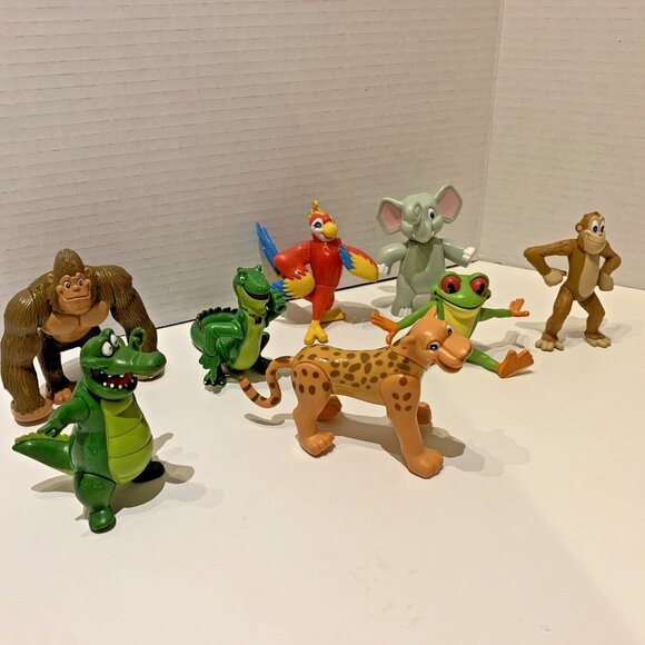 Rainforest Cafe Cake Toppers Gorilla Elephant Frog Cheetah Crocodiles Macaw RFC - Picture 2 of 11